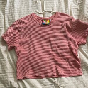 Big Bud Press Honeycomb Pink Crop Top